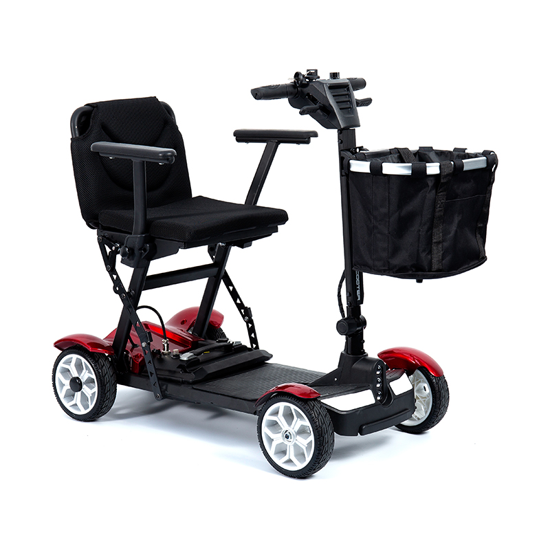 YL-211 4 kerekű Tourist elektromos robogó időseknek LED-es fényszóróval, kosárral